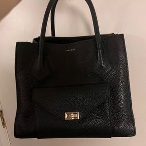 Anine Bing Black Leather Tote Bag